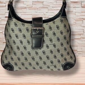 Dooney & Bourke Monogram Black and Gray Shoulder Bag